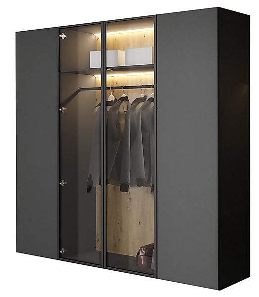 Compleo Kleiderschrank Drehtürenschrank, Designer-Schrank mit modernem Look günstig online kaufen