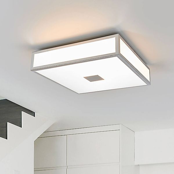 Lindby Bad-Deckenlampe Eniola, 30 cm, weiß/grau, IP44 günstig online kaufen