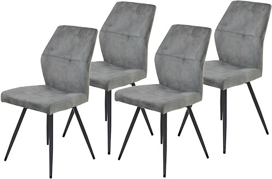 HELA 4-Fußstuhl »ALLY« (Set) 4 Stk.4-Fuß, 360° drehbar, gepolstert, Vintage günstig online kaufen