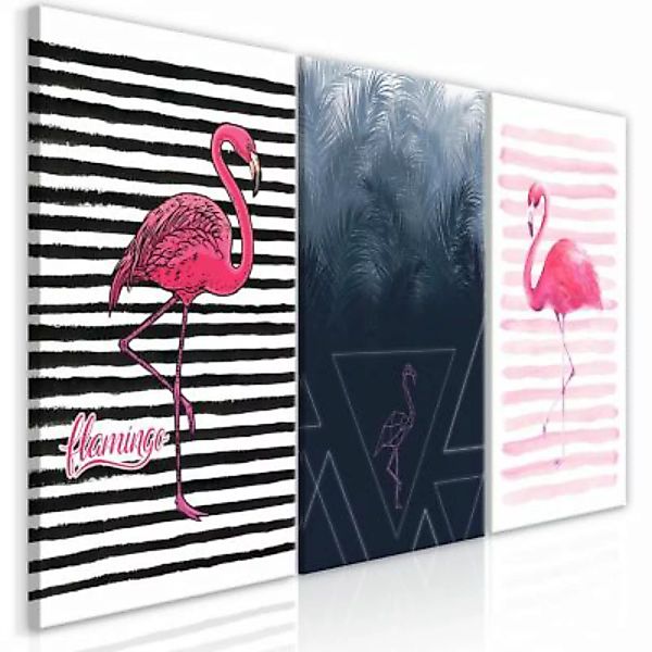 artgeist Wandbild Flamingos (Collection) mehrfarbig Gr. 60 x 30 günstig online kaufen