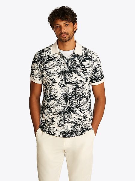 Tommy Hilfiger "ALL OVER PRINT LINEN REG POLO" mit Palmenprint günstig online kaufen