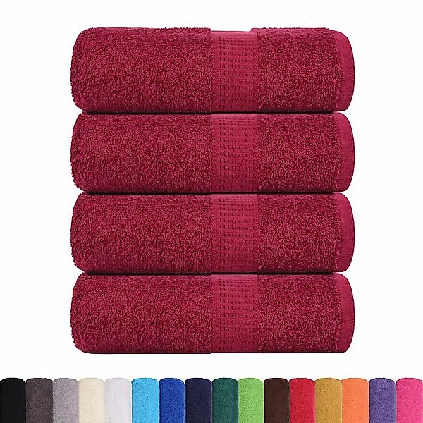 vidaXL Handtuch Seiftücher 4 Stk. Bordeauxrot günstig online kaufen