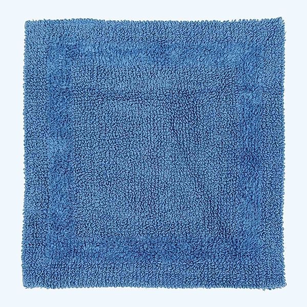Homescapes Badematte Duschvorleger blau 50x50 cm günstig online kaufen