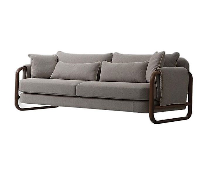 Xlmoebel 2-Sitzer Zweisitzer Sofa Modern Grau Gewebe Wohnzimmer Neu Design, günstig online kaufen