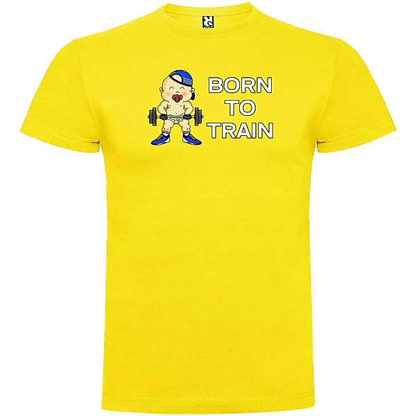 Kruskis Born To Train Kurzärmeliges T-shirt S Yellow günstig online kaufen