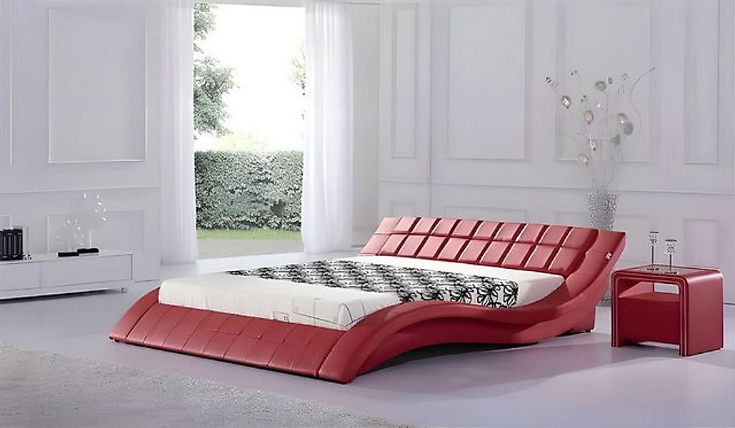 JVmoebel Bett Bett Rot Schlafzimmer JV Möbel Liegefläche 180x200 Schlafzimm günstig online kaufen