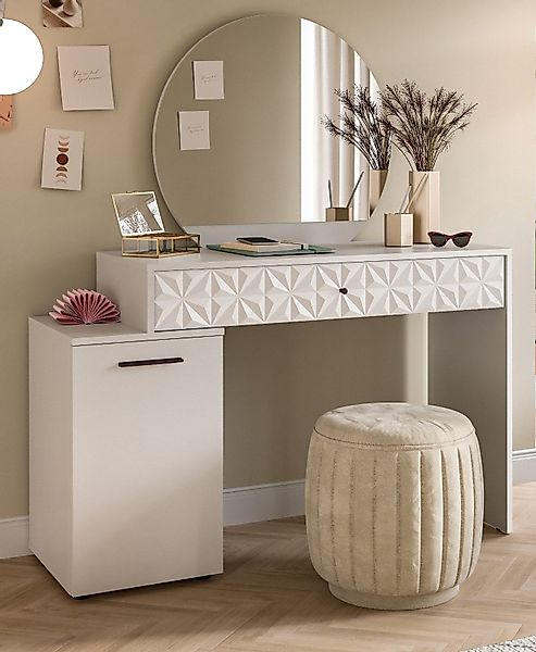 Inn.Furn Schminktisch Relief (Schminkkommode in weiß, günstig online kaufen