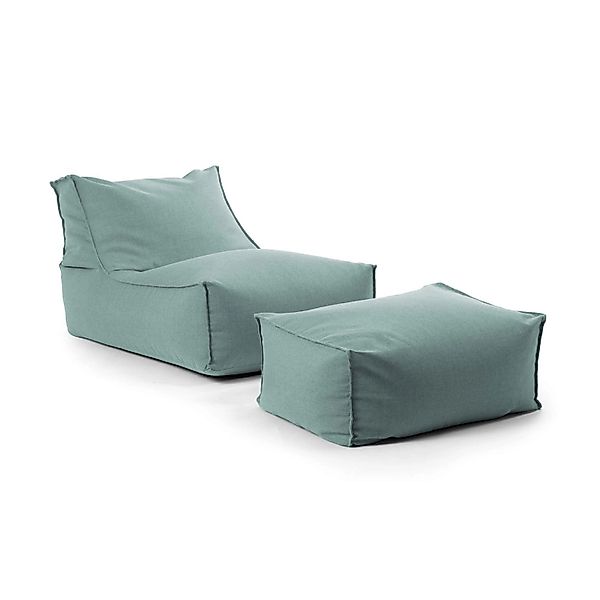 mokebo Outdoor Sitzsack und Pouf Der Sundowner Bean Bag mit Füllung und Hoc günstig online kaufen