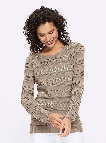 heine Strickpullover Pullover Langarm Ajour günstig online kaufen