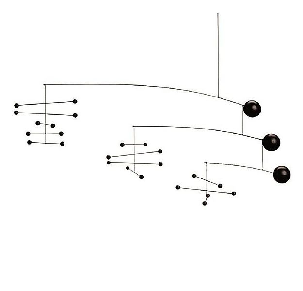 Flensted Mobiles Skulptur Mobile Sinfonie in 3 Sätzen Schwarz günstig online kaufen