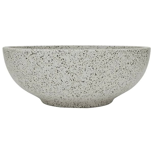 vidaXL Aufsatzwaschbecken Grau Rund Ø41x14 cm Keramik 155059 günstig online kaufen