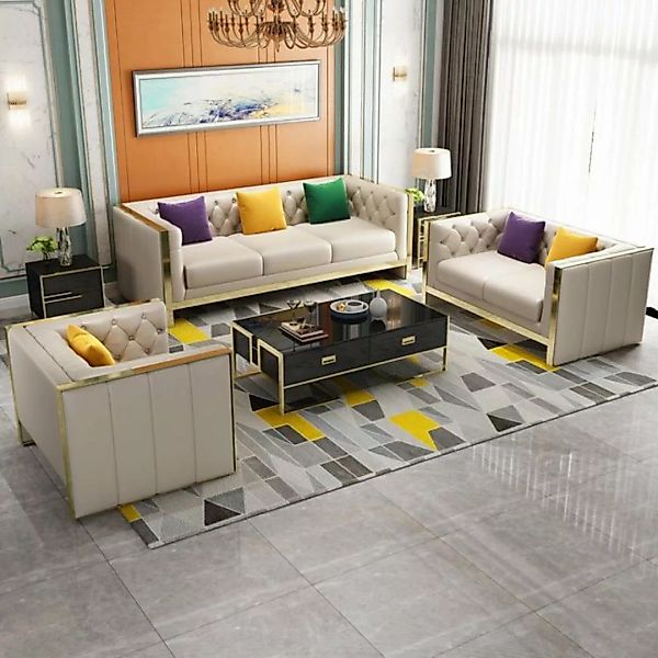 JVmoebel Sofa Sofagarnitur 3+2+1 Sitzer Set Design Sofa Polster Couchen, Ma günstig online kaufen