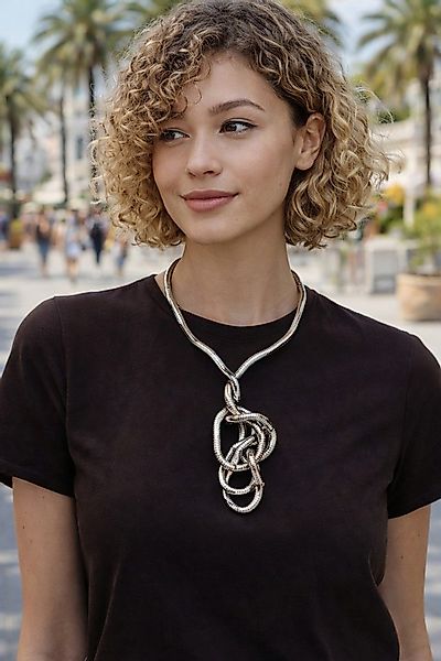 Ella Jonte Schlangenkette, 2 in1 Halskette & Armband – formbar – Ethno Stat günstig online kaufen