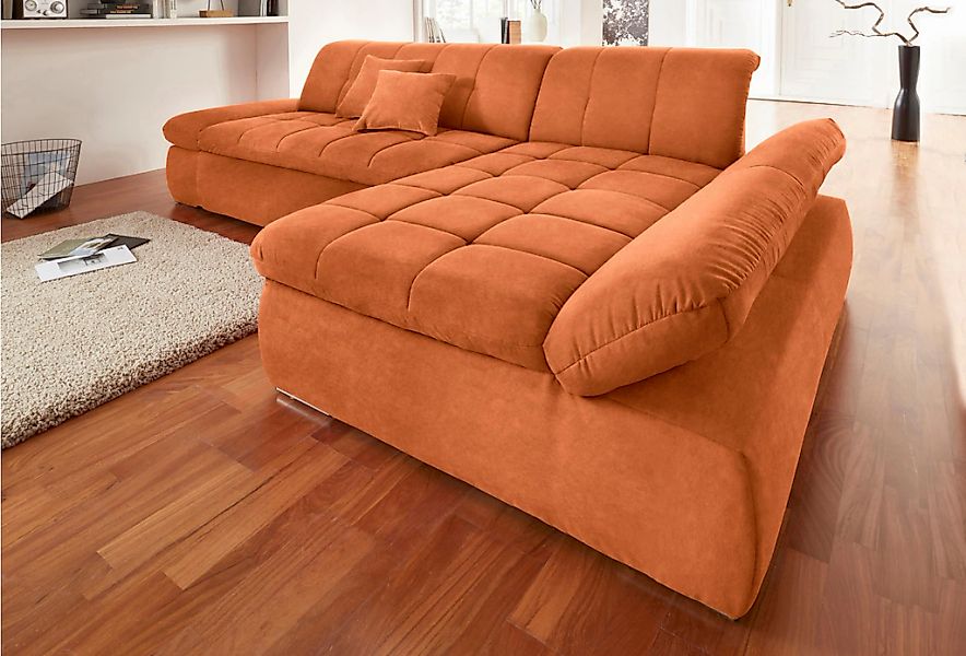 DOMO collection Ecksofa "NMoric XXL, B/T/H: 300/172/80cm, L-Form", wahlweis günstig online kaufen