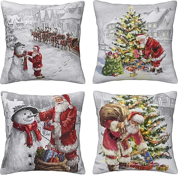 trends for living Kissenbezüge Kissenbezug Weihnachten 45x45 cm 4-tlg, Deko günstig online kaufen
