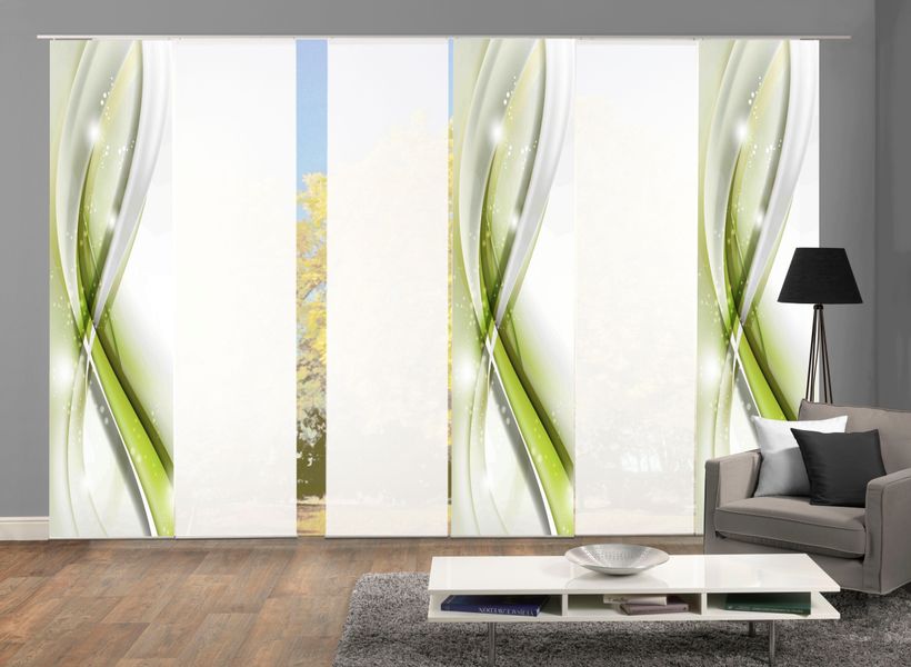 HOME WOHNIDEEN Schiebegardine "GLIWE" Paneelwagen 6 Stk. tlg. Schiebevorhan günstig online kaufen