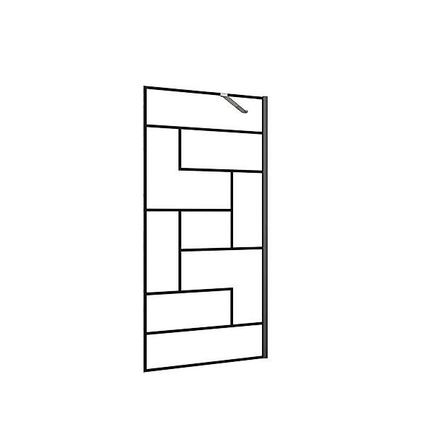 Duschparadies 120 x 200cm Walk in Dusche 8mm Nano Glas Duschwand Glasdekor günstig online kaufen