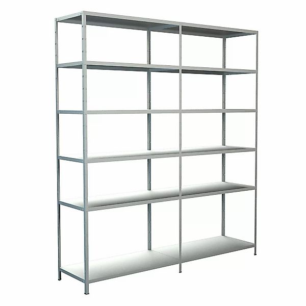 Schulte Steck-Grund-/Anbauregal 230 cm x 200 cm x 50 cm Weiß günstig online kaufen