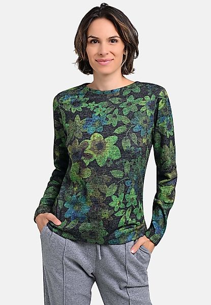 BICALLA T-Shirt Feinstrick-Shirt mit Blüten-Print in günstig online kaufen