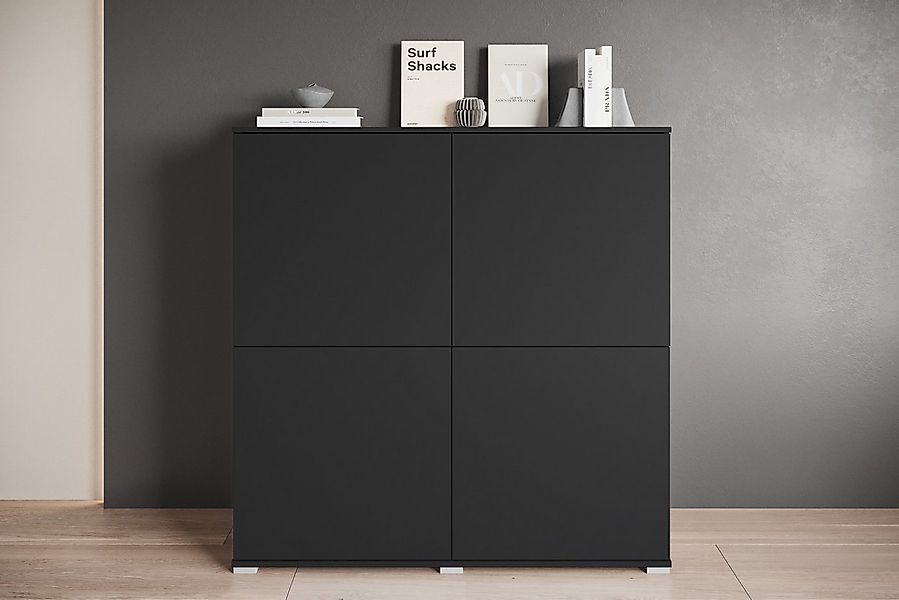 INOSIGN Highboard Kenia, moderne grifflose Hochkommode mit 4 Türen, Breite günstig online kaufen