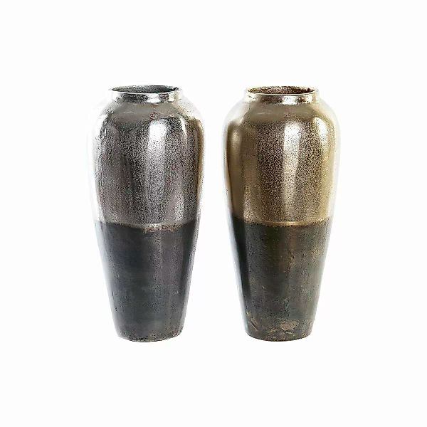 Vase Dkd Home Decor Aluminium Zweifarbig Moderne (16 X 16 X 33,5 Cm) (2 Stü günstig online kaufen