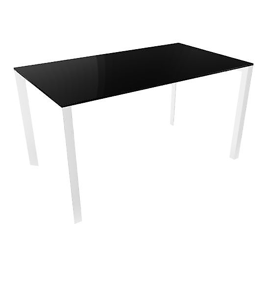 Profilo Konferenztisch 80x140 cm Compactop-Platte Schwarz günstig online kaufen