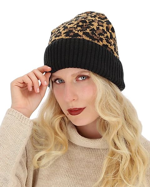 halsüberkopf Accessoires Strickmütze Leo mit unifarbenen Umschlag mit Anima günstig online kaufen