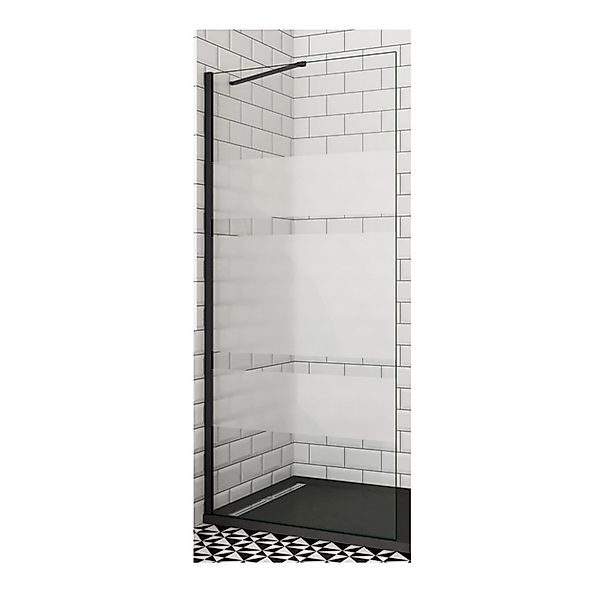 Duschparadies Walk In Dusche 90 x 190cm Duschabtrennung 6mm Nano Glas Seite günstig online kaufen