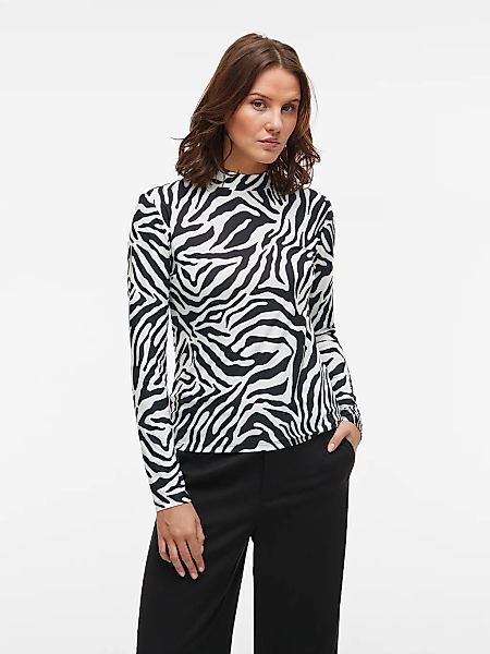 Vila Stehkragenshirt "VILEOA L/S ROLLNECK TOP - NOOS" günstig online kaufen