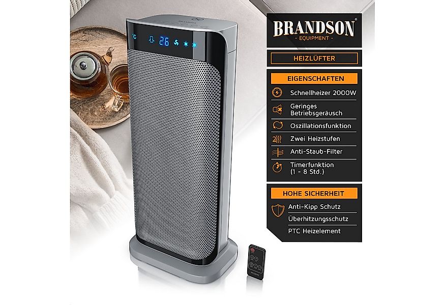 Brandson Heizlüfter Fernbedienung, energiesparend, leise, Oszillation, Kera günstig online kaufen