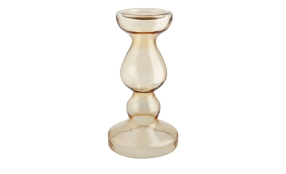 Jette Home Kerzenhalter   ¦ braun ¦ Glas ¦ Maße (cm): H: 35  Ø: 19 Accessoi günstig online kaufen