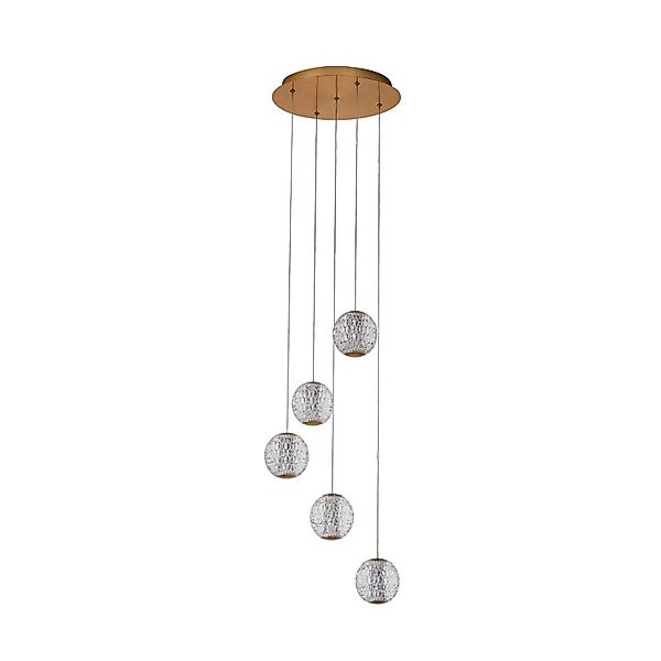 Lucande LED Ismenia 10025878 Retro Vintage Antik in Bronze aus Metall 5-fla günstig online kaufen