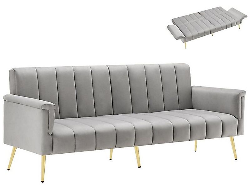 SeedWave Schlafsofa 3-Sitzer Sofa mit Schlaffunktion, Samt-Klappsofa,kleine günstig online kaufen