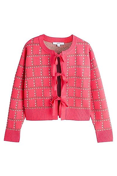 Next Strickjacke Superweiche Strickjacke mit Bindedetail vorne (1-tlg) günstig online kaufen