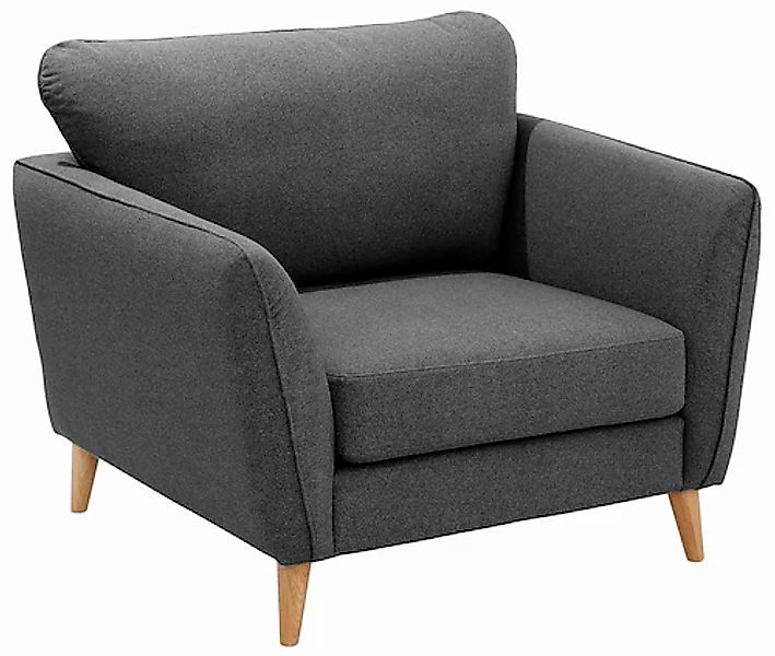 Home affaire Sessel MARSEILLE, Massivholzbeine Eiche, günstig online kaufen