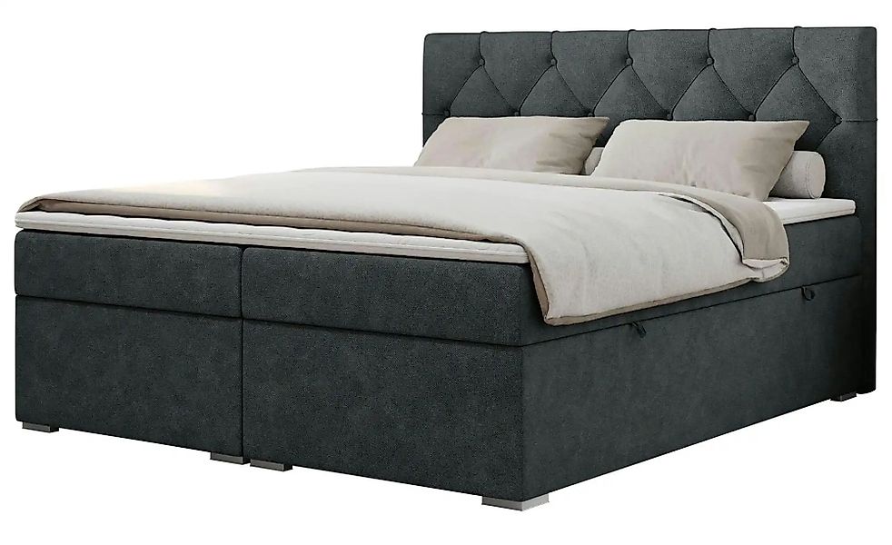 Boxbett mit Bettkasten Alda ¦ grau ¦ Maße (cm): B: 180 H: 118 Betten > Komf günstig online kaufen