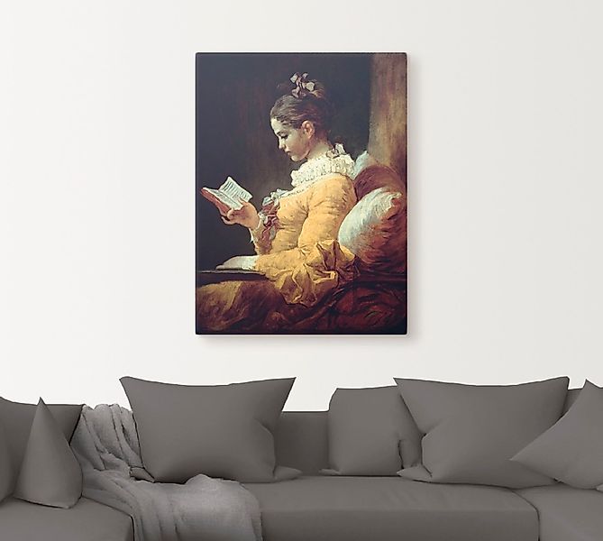 Artland Wandbild »Lesendes Mädchen. Um 1776«, Frau, (1 St.), als Leinwandbi günstig online kaufen