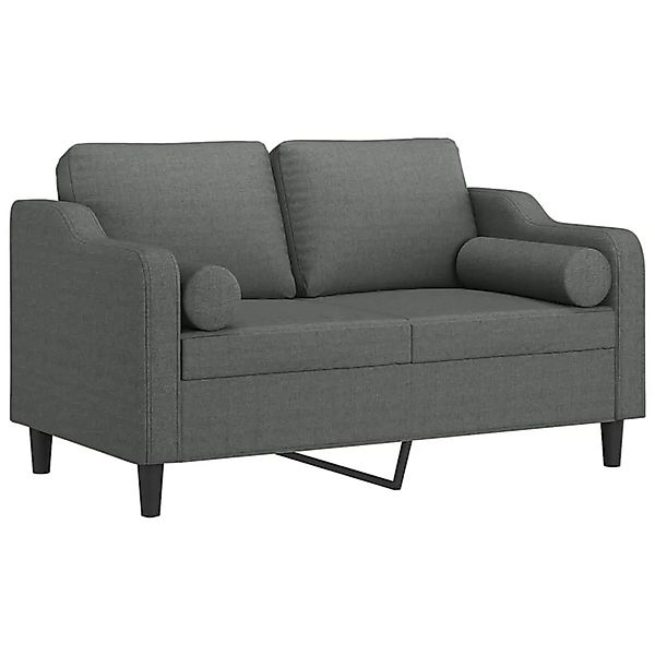 vidaXL 2-Sitzer-Sofa mit Zierkissen Dunkelgrau 120 cm Stoff 3200838 günstig online kaufen