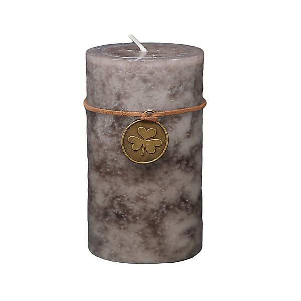 B&S Stumpenkerze Trendkerze durchgefärbt marmoriert sahara günstig online kaufen