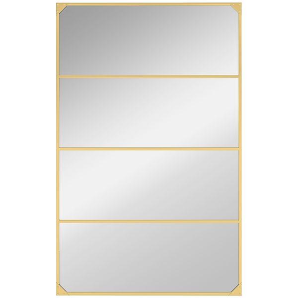 HOMCOM Wandspiegel im Sprossenfenster-Stil, rechteckig, industrieller Look, günstig online kaufen