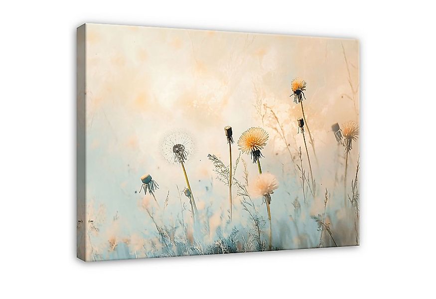 Wallarena Leinwandbild Blumen Abstrakt Beige Modern Wandbilder Wand Deko XX günstig online kaufen