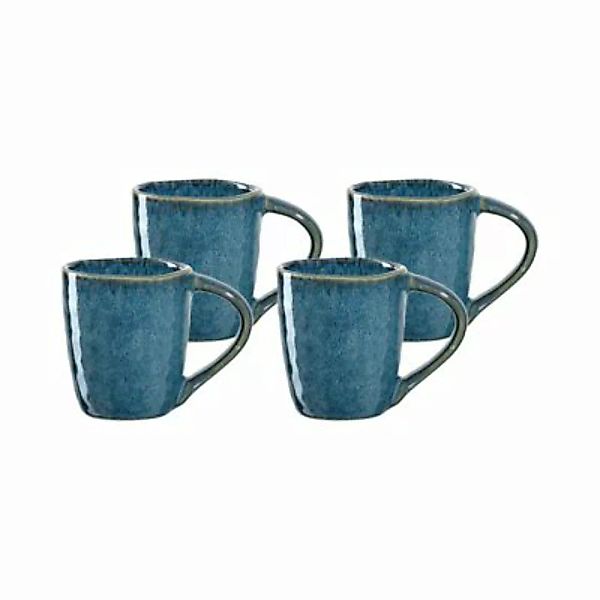 LEONARDO MATERA Keramiktasse 90 ml blau 4er Set Kaffeebecher günstig online kaufen