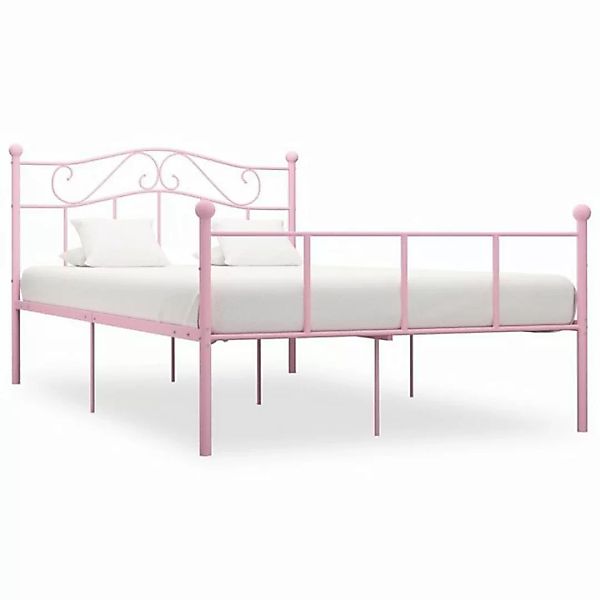 furnicato Bett Bettgestell Rosa Metall 120x200 cm günstig online kaufen
