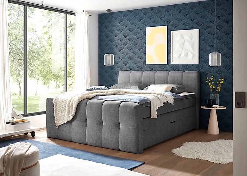 ED EXCITING DESIGN Boxspringbett »Tolfa mit Komforteinstiegshöhe von 73cm« günstig online kaufen