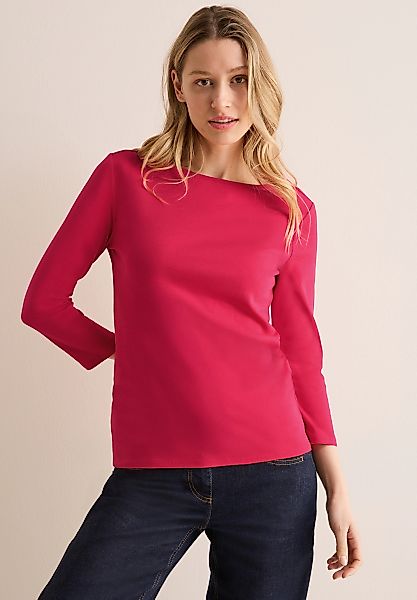 Cecil 3/4-Arm-Shirt Basic Boatneck mit U-Boot-Ausschnitt günstig online kaufen