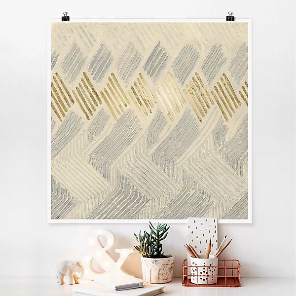 Poster Muster & Texturen - Quadrat Chenille IV günstig online kaufen
