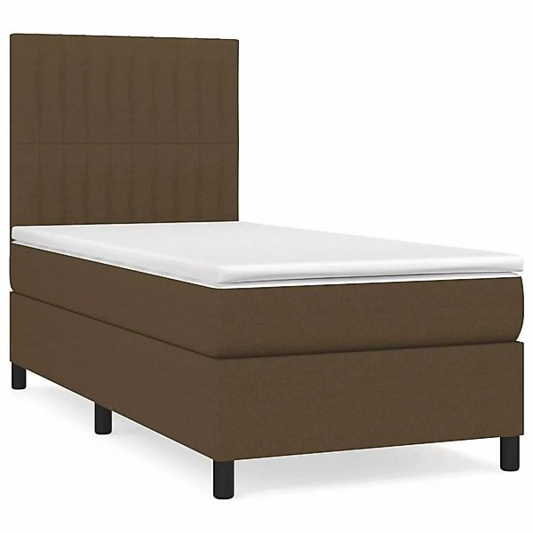 vidaXL Bett Boxspringbett mit Matratze Dunkelbraun günstig online kaufen
