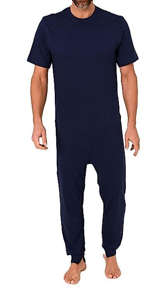 Normann Care Pyjama Herren Pflegeoverall kurzarm mit langen Bein + Reißvers günstig online kaufen