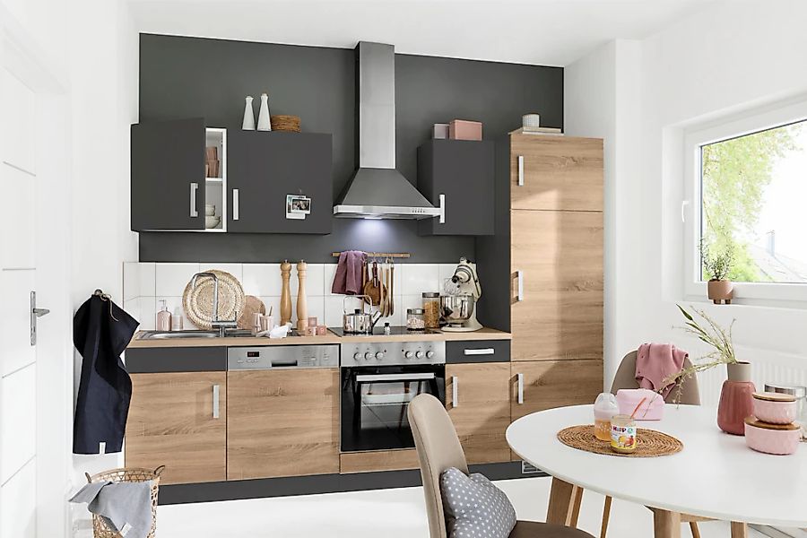 KOCHSTATION "KS-Gera" Breite 270 cm, wahlweise mit E-Geräten, mit Arbeitspl günstig online kaufen