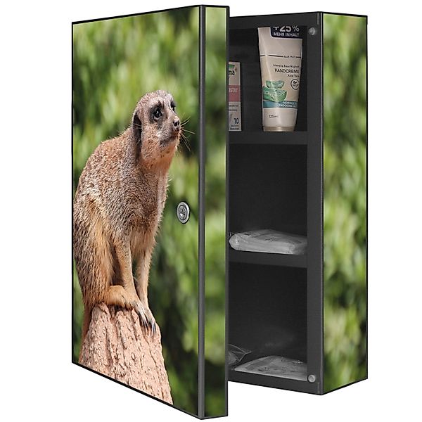 Banjado XXL Medizinschrank Abschliessbar 35x46x15cm Arzneischrank Anthrazit günstig online kaufen